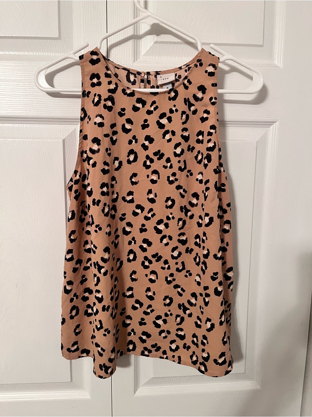 a new day Tan & Black Leopard Print Sleeveless Tank Top